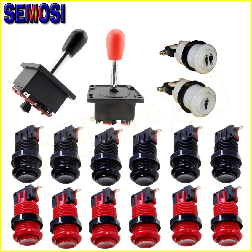 

Arcade Joystick Buttons Kit 8 Way Rocker Spanish Style Push Button for Coin Operated Games Arcade Replace Part