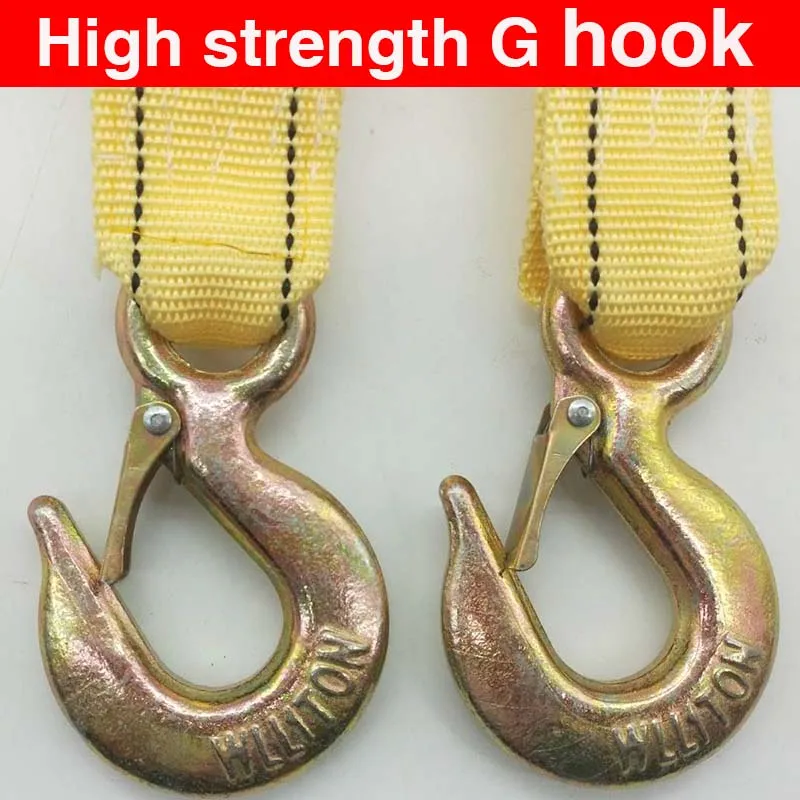 سحب حبل 8 طن 4 متر سيارة سحبها الفرقة شاحنة سحب حبل سحب سحب سحب حبل مع المطاوع الحديد السنانير مركبة الطوارئ الانقاذ أداة