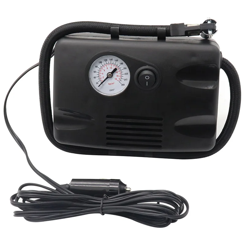 Zeepin AP4375 автомобильный воздушный насос 12V 3 м 260PSI с питанием от прикуривателя для автомобиля мотоцикла велосипеда - Название цвета: Black