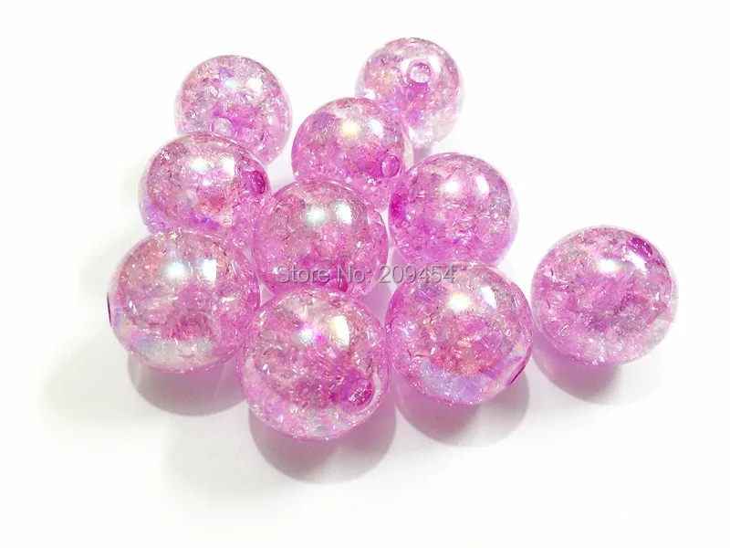 

(Choose Size First) 12mm/16mm/20mm Red-Purple AB (as photo) Crack Beads