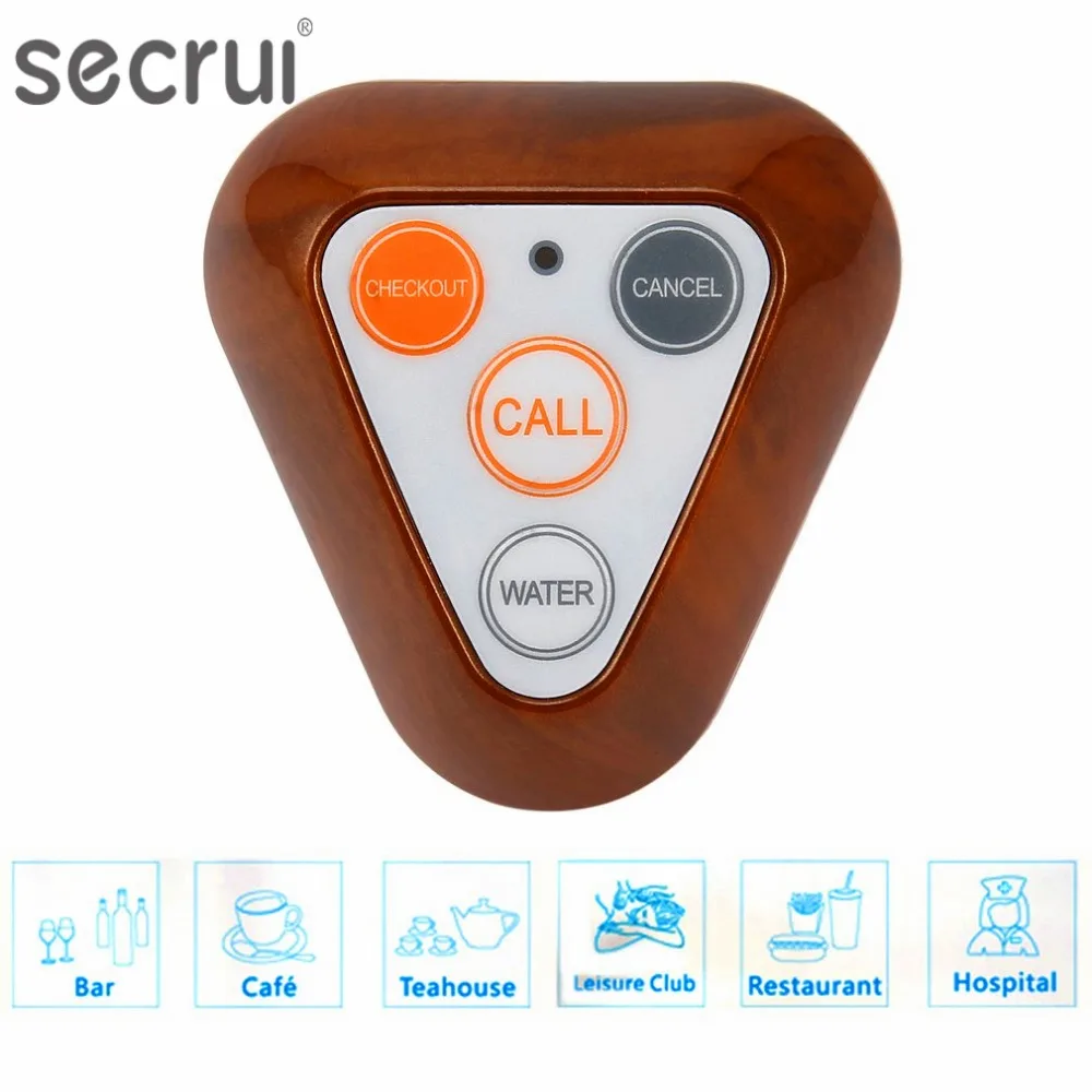 

Restaurant Hospital Pager 433MHz Wireless Waiter Calling System Call Button Pager Four key Restaurant Hospital Equipments