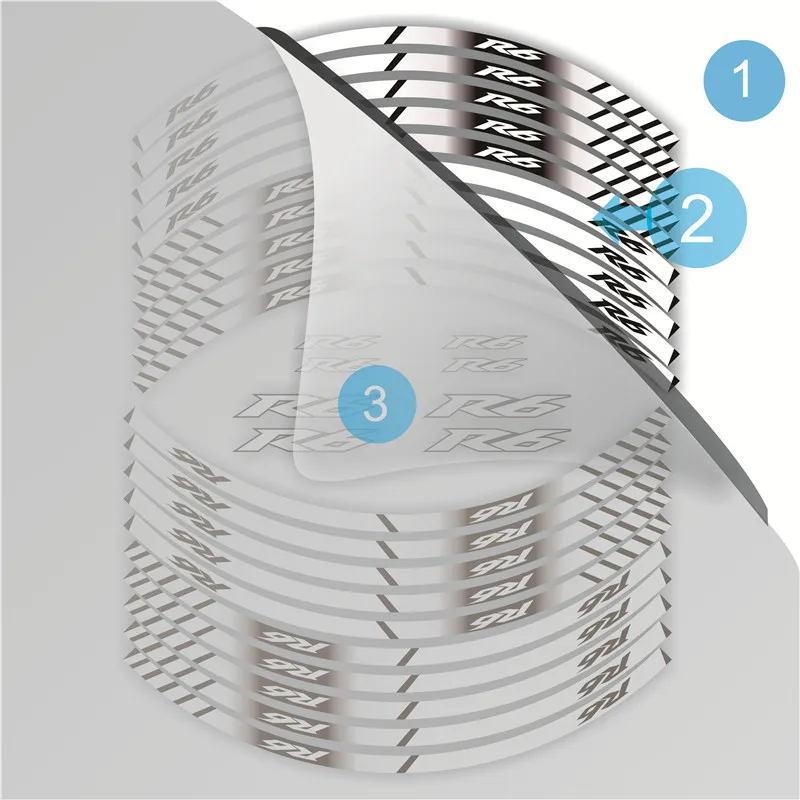 Наклейки на внутренние колеса мотоцикла обода Светоотражающие украшение наклейки подходят YAMAHA R6