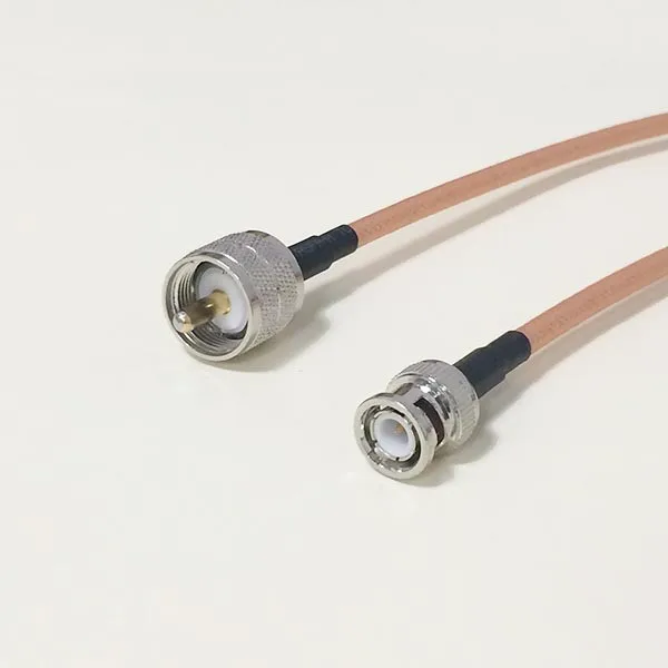 Высококачественные низкие-Затухание UHF штекер PL259 переключатель BNC Мужской Соединительный кабель RG142 50 см 20 "адаптер