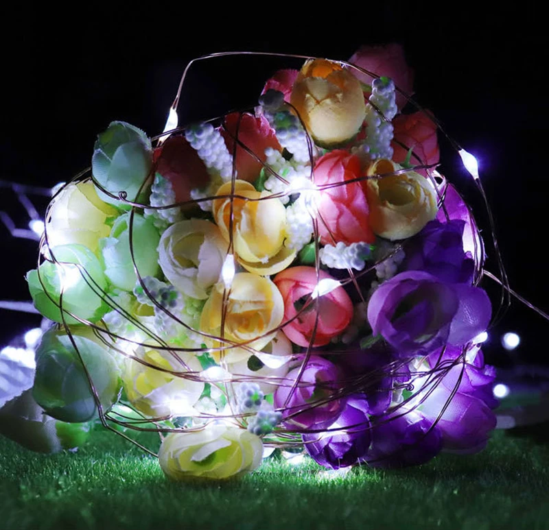 10 шт. 20LED в форме винной бутылки на солнечной батарее Сказочный светильник-гирлянда из медной проволоки на открытом воздухе рождественские гирлянды для вечерние украшения свадебного сада