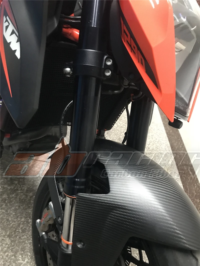 Переднее крыло Hugger Крыло для KTM 1290 SUPERDUKE R GT- Полное углеродное волокно саржа