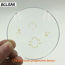 BCLEAR – lentilles progressives à indice élevé 1.74, Anti-Radiation, multifocales, forme libre, personnalisées