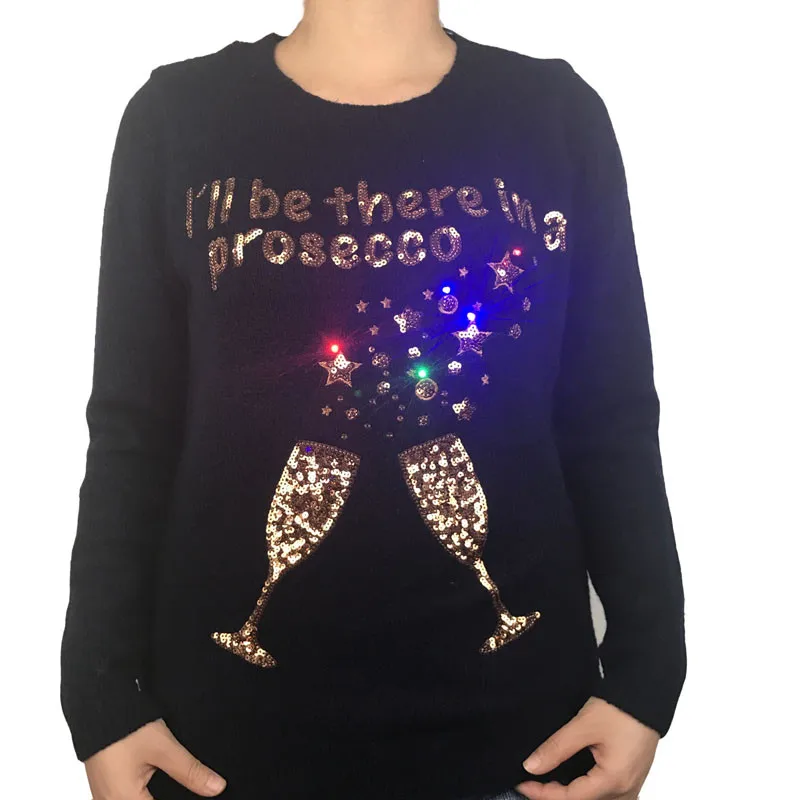 Girls Christmas Jumper With Lights 