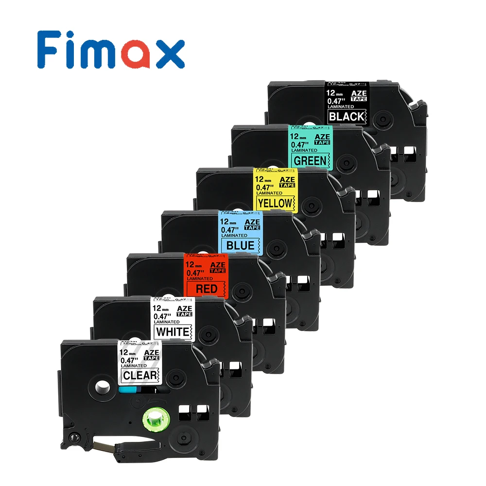 

Fimax 7pcs TZe231 TZe 231 12mm Compatible for Brother P-touch Label Tape TZe131 TZe-231 TZe431 TZe631 P touch Label Maker