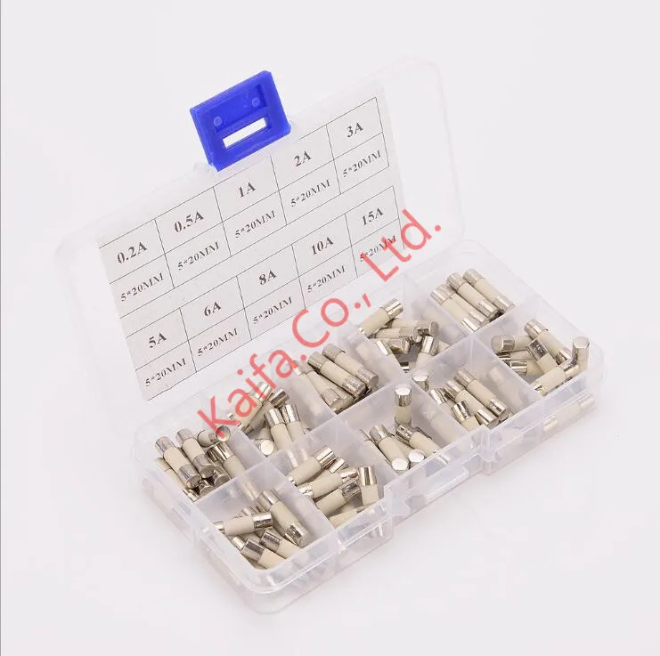 

Auto Automotive Car Boat Truck Blade Fuse Box Assortment 0.2A 0.5A 1A 2A 3A 5A 6A 8A 10A 15A,size 5*20mm,Ceramic tube