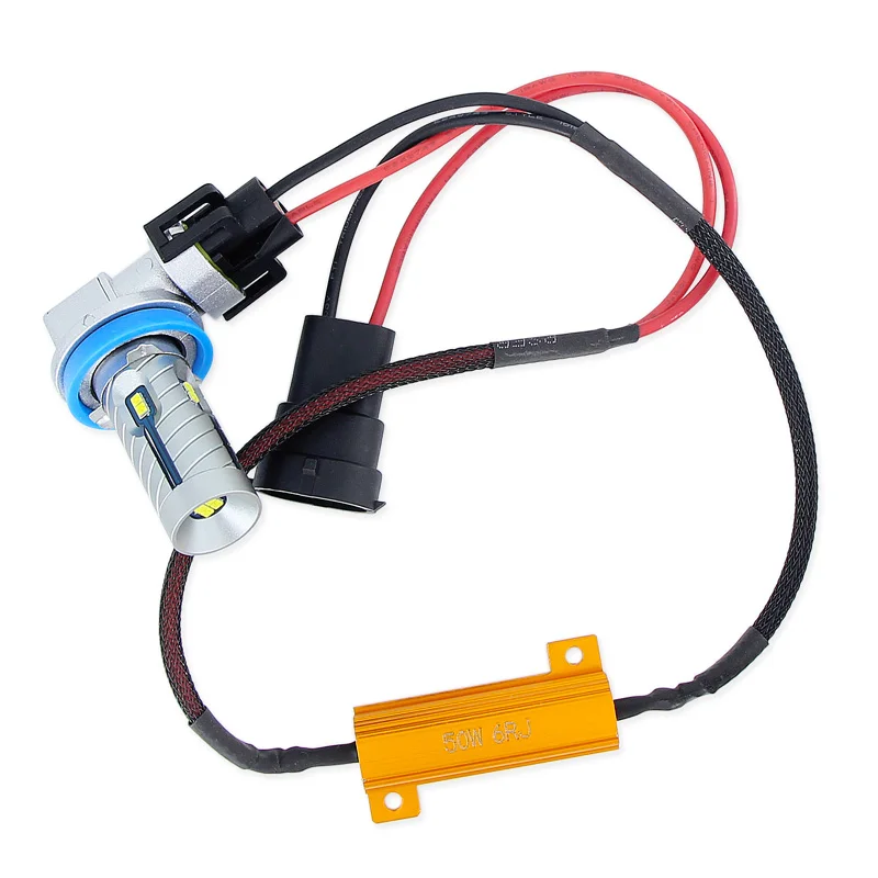 Комплект из 2 предметов с can bus светодиодный DRL H8 H11 лампы для BMW E39 525 530 535 540 E46 E60 E61 E92