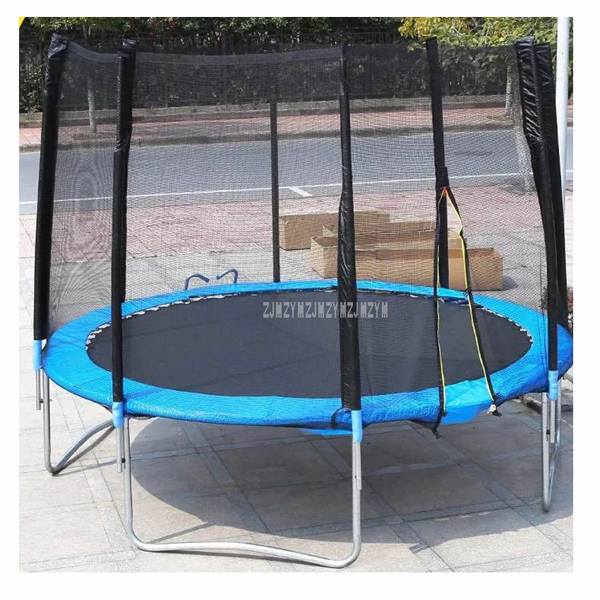 

10 Feet High Quality Practical Trampoline With Safe Protective Net Jump Safe Bundle Spring Safety With Ladder Load Weight 400kg