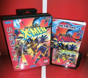 

X - Men - MD Game Cartridge US Cover with box and manual For Sega Megadrive Genesis Video Game Console 16 bit MD card