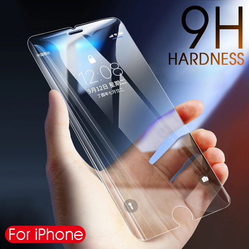 Goedkoop 9 H ultradunne Gehard Glas Voor iPhone 6 6 s 7 8 Plus X 10 Screen Protector Film voor iPhone 5 5 s SE 4 4 s Glas Film 8 7 6 Plus