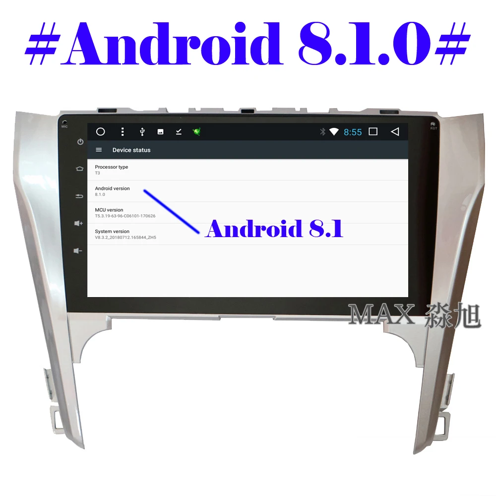 Discount MAX Android 8.1.0 Car DVD Player for Toyota Camry 55 2012 2013  2014 Car Radio RDS 4G WiFi SWC GPS Navigation System Free Map 1