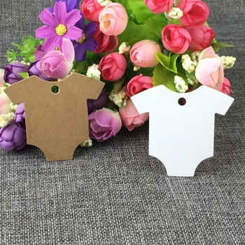 

400Pcs/lot Kraft Paper Tags Wedding Decoration Card Making Note DIY Blank price Hang tag Gift 6.4x5.8cm