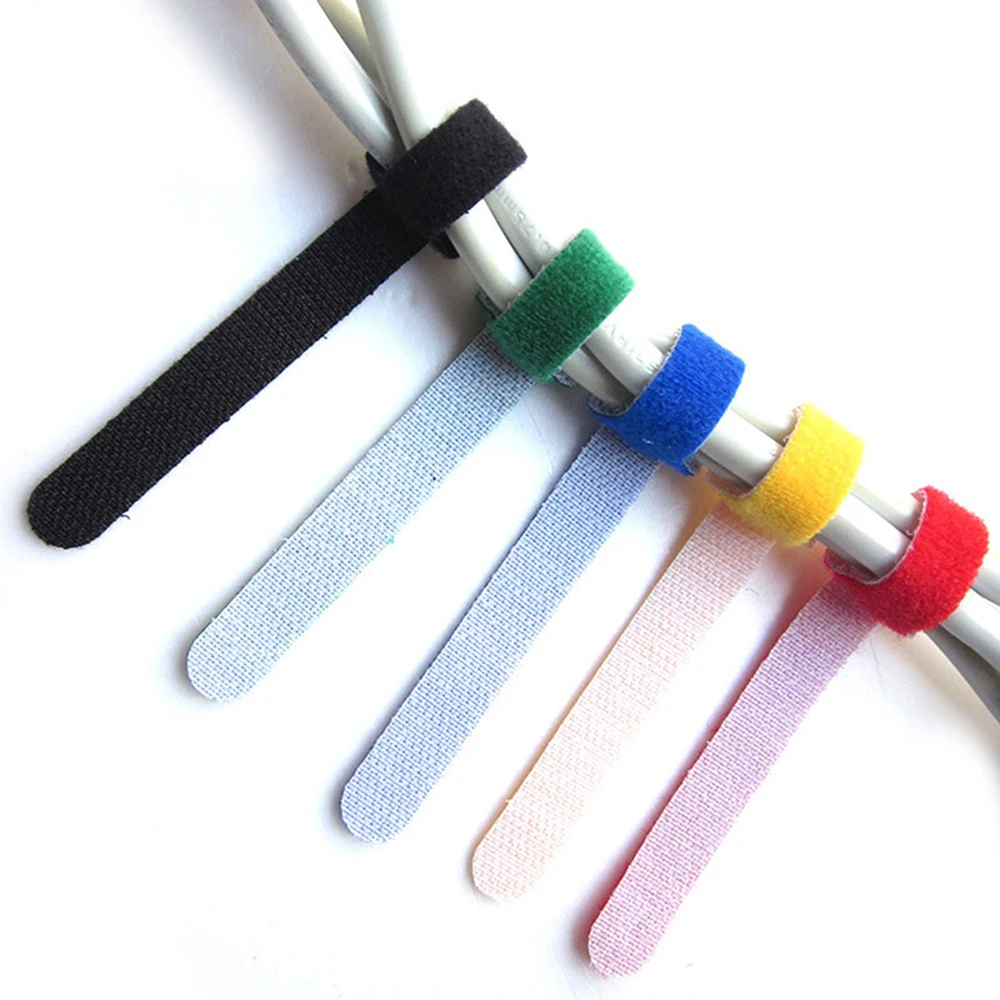 

Magic Sticker Nylon Buckle Cable Ties Reusable Self-adhesive Headphone Cable Line Bundle Nylon Cable Ties