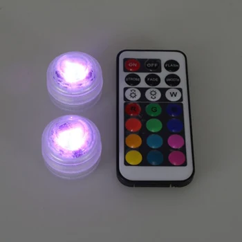 

LED Remote Controll RGB Submersible Light Battery Operated Underwater Night Lamp Vase Bowl Outdoor Garden Party Decoration