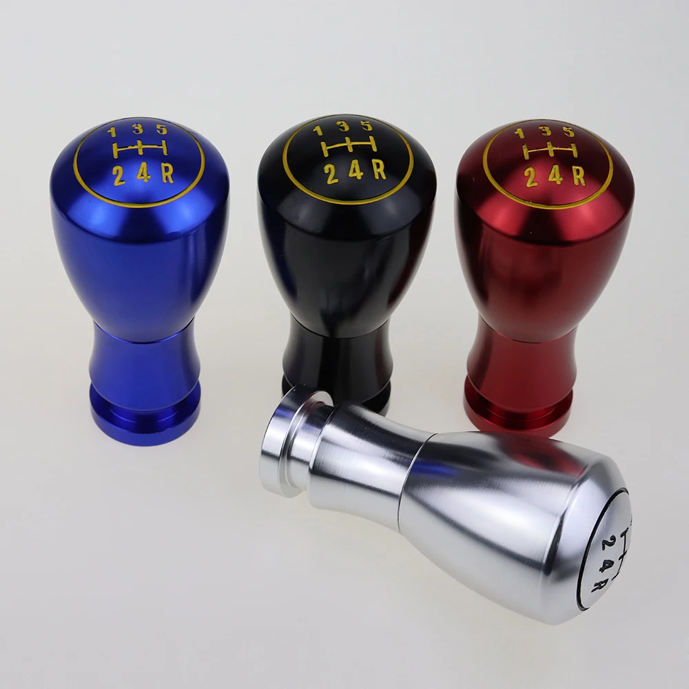 

5 Speed Manual Aluminum Alloy Gear Shift Stick Knob For Peugeot 405 307 206 Blue Black Red Silver MT Gear shifter Lever Knob