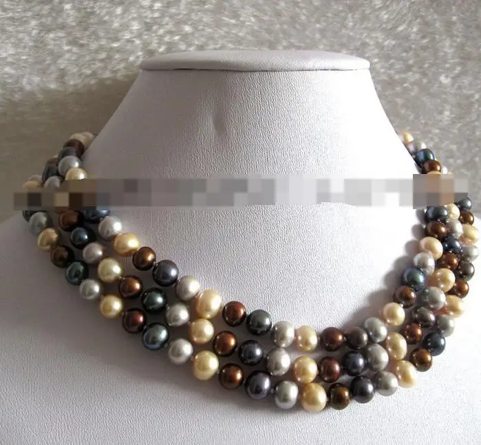 

3299 Multi Color Freshwater Pearl Necklace Strands Jewelry