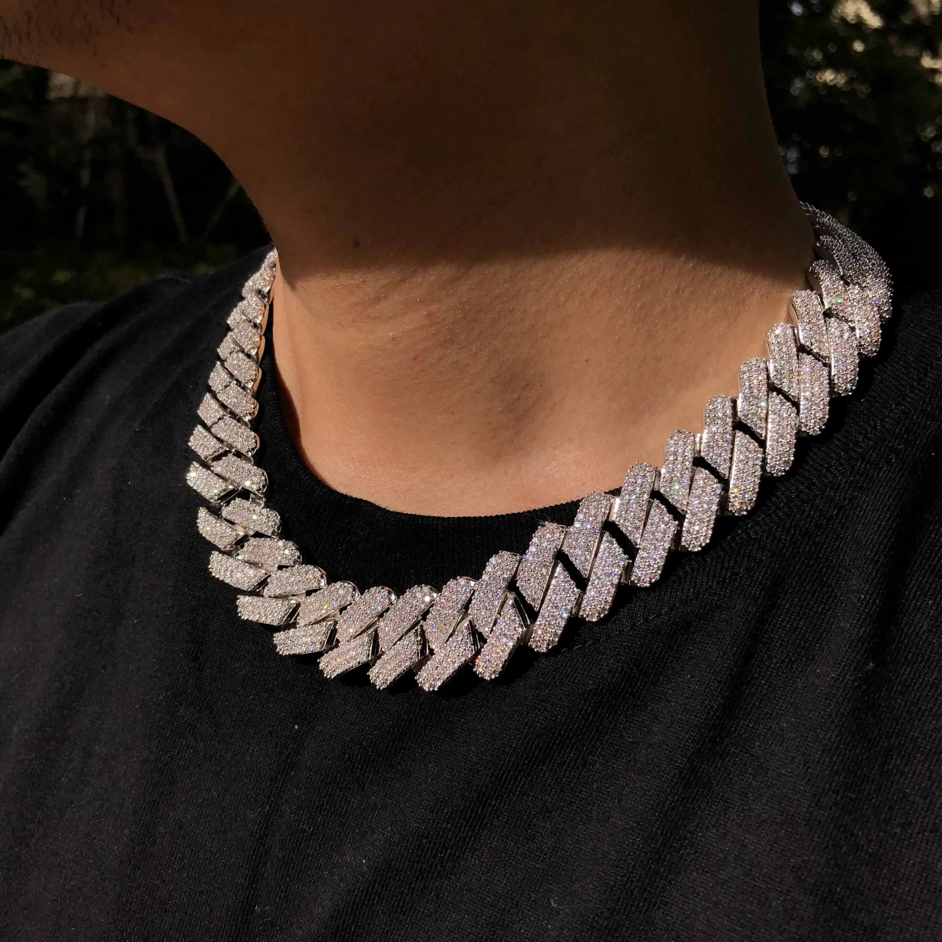 Iced Out Bling Bling Cuban Link Chain Wholesale Hiphop Jewelry Aliexpress