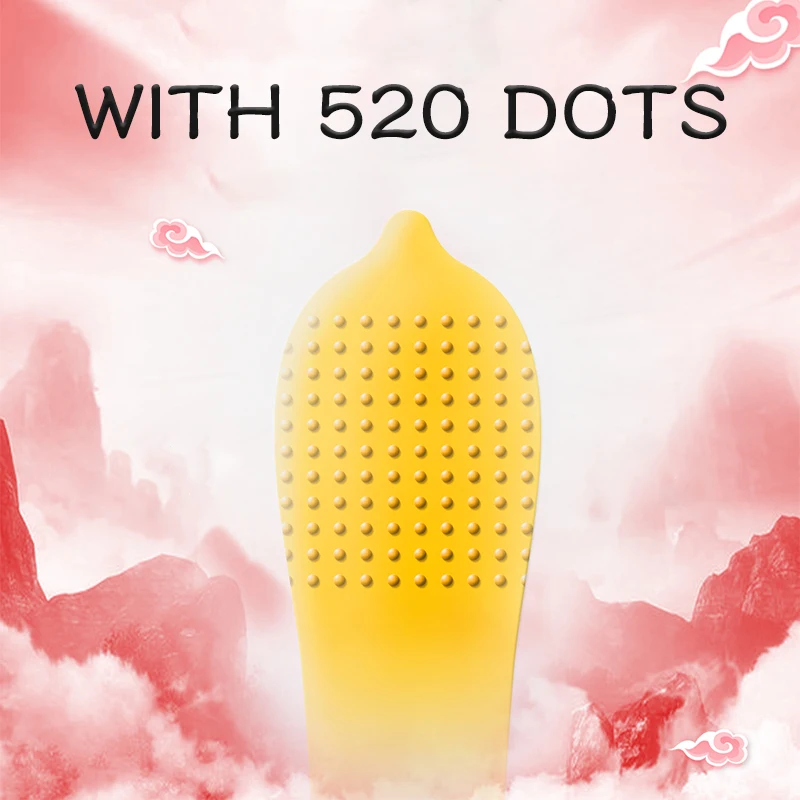 Beilile 10 шт. презерватив с надписью True Love Lemon в 520 горошек романтическое розовое