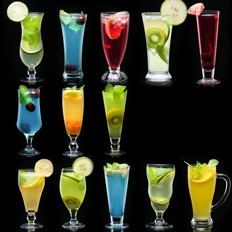 Creative Coctail Cocktail Glass Cup Juice Glass barware Cup Summer Sand Ice  Cream cup Drinkware Beer Milk-shake Fruit Tea glass