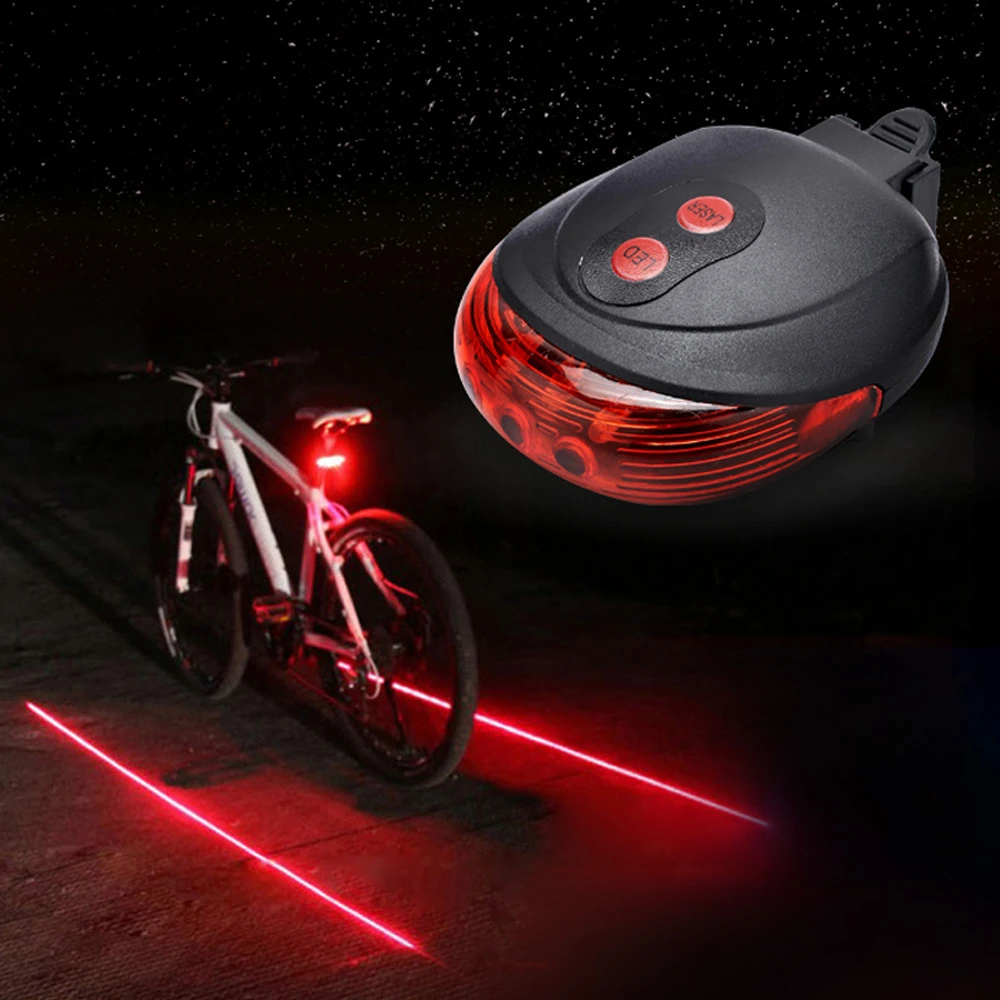 5 LED + 2 Laser Waterdicht Achter Fietslicht Laser Staart  Waarschuwingslampje Knippert Achter Lamp MTB Bike Light Mountain fiets  Veiligheid|light for bike|bike light kitbike led light - AliExpress