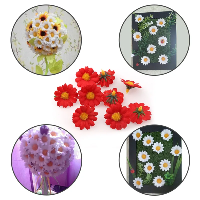 2.5cm Mini Daisy Artificial Flowers For Party Wedding Decoration Home Decor 100PC/lot