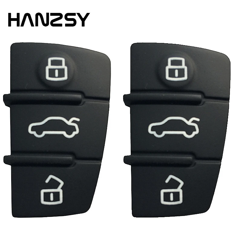 

3 Buttons Replacement Flip Folding Rubber Pad Key Shell Fob For Audi A3 A4 A5 A6 A8 Q5 Q7 TT S LINE RS Remote Key Rubber