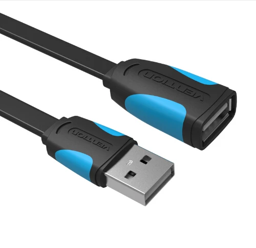 Vention USB 2,0 папа-мама USB кабель 1 м 1,5 м 2 м 3 м 5 м 3 фута Удлинительный кабель удлинитель шнура для портативных ПК - Цвет: Черный