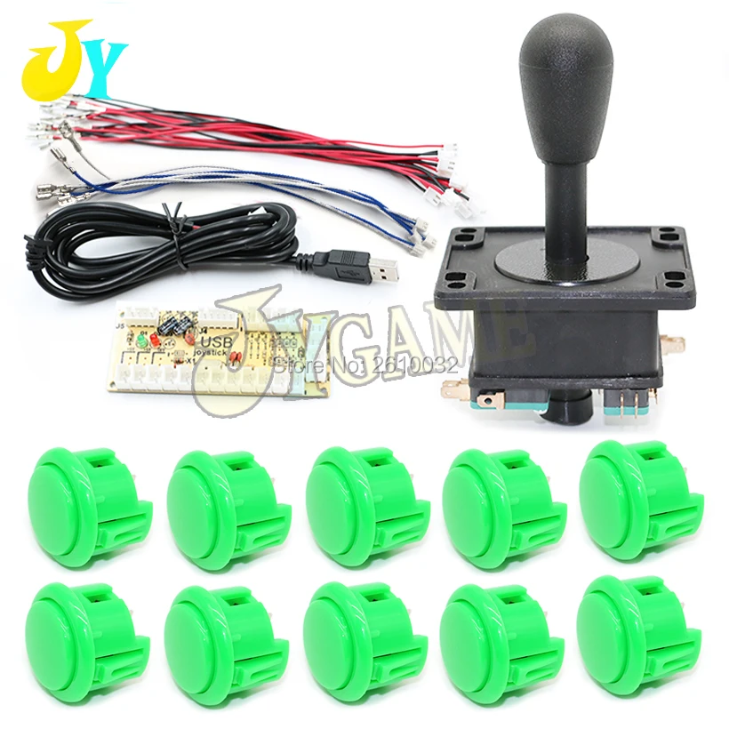 Happ джойстик DIY Kit Zero Delay Arcade USB энкодер для ПК аркадная копия Sanwa 30 мм кнопки Аркады
