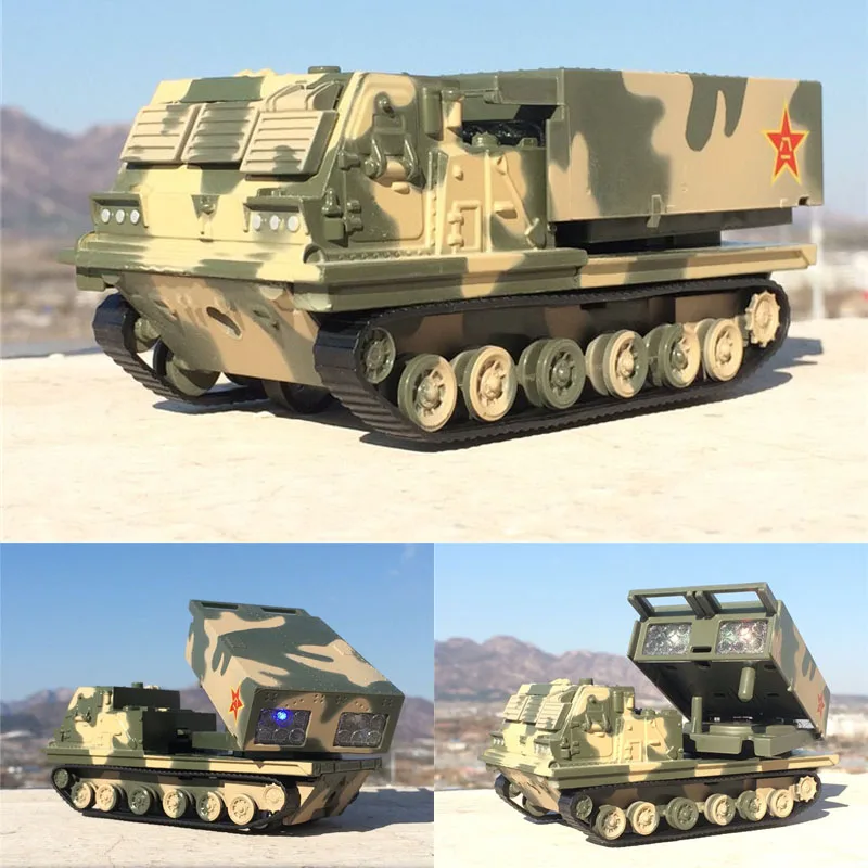 

1/50 Super Fine Replica Tracked Rocket Launcher Tank Alloy Die-casting Light Music Tank Model Boy Toy Gift