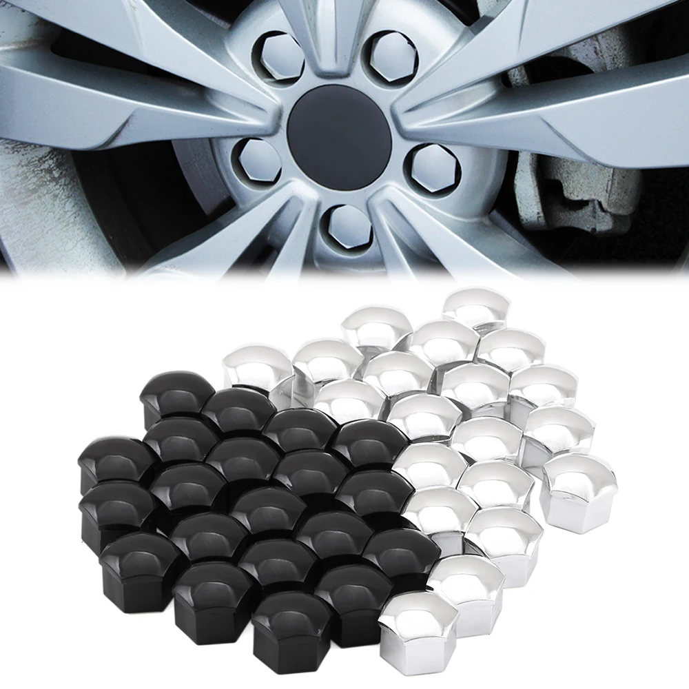 

20Pcs Universal Anti-Rust 17 mm Chrome Glossy ABS Auto Trim Tyre Wheel Nut Screw Bolt Protection Covers Caps Car Styling