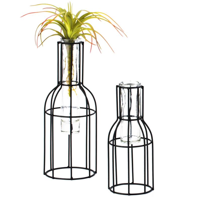 Новая ваза абстрактная черная линия Минималистичная абстрактная железная ваза сушеные Цветочные стеллажи для вазы скандинавские цветочные украшения