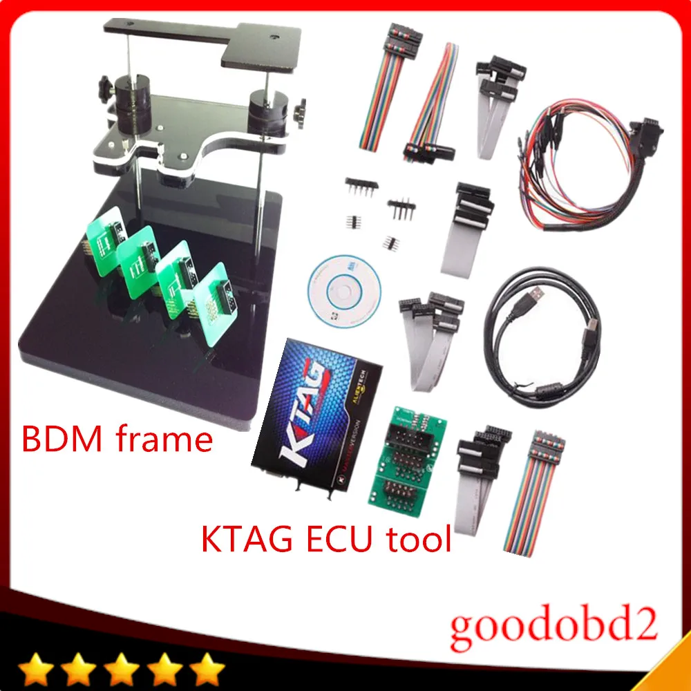 KTAG K TAG ECU Programmer Tool ECU Chip 6 Languages + bdm frame with