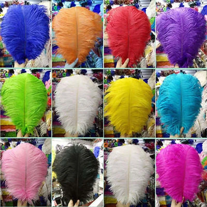 

Wholesale 100pcs 18-20 inch/45-50cm high quality natural Ostrich feathers