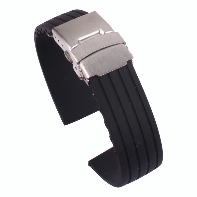 Buy 2 get 10% off) New fashion Silicone Rubber 18/20/22/24mm Solid Red/Black/brown Watch Army Military watchbands Strap Bands