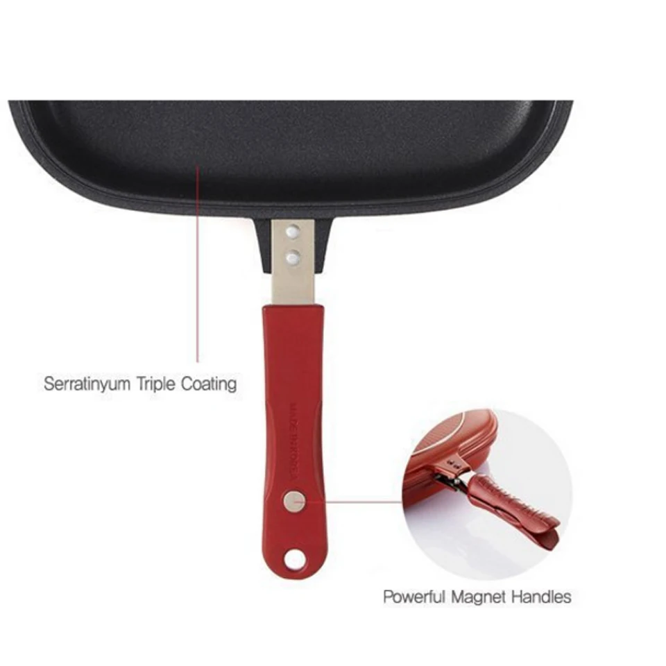 28cm Stainless Steel Double Sided Grill Pan