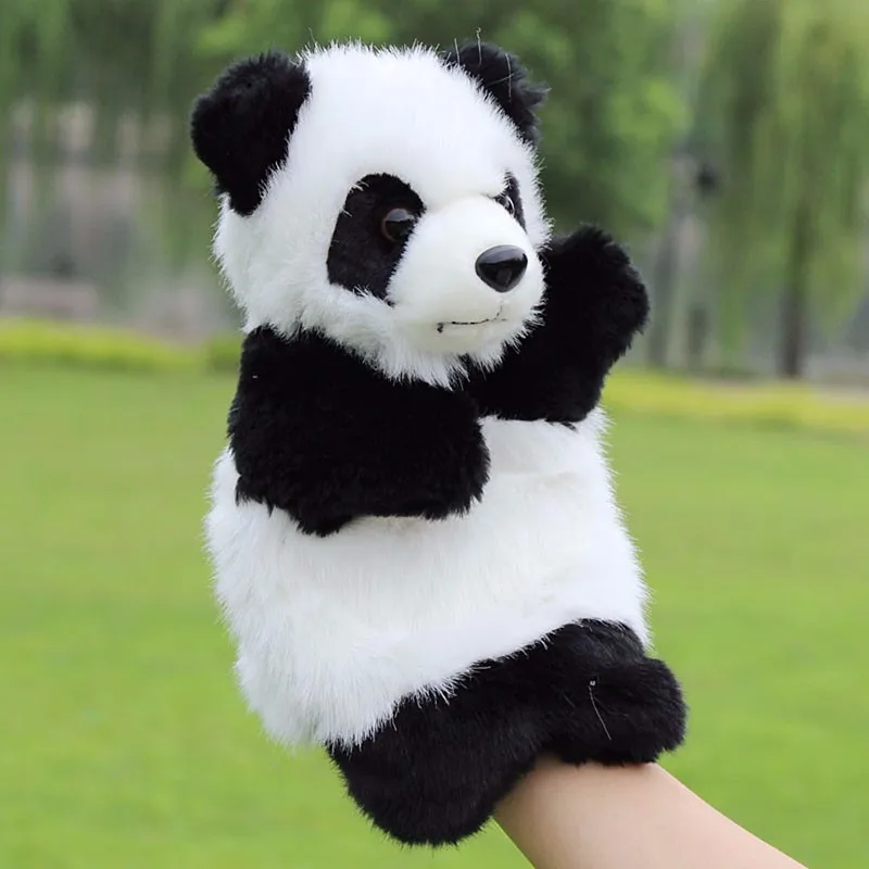 1 шт. панда ручной кукольный Детские Плюшевые кукла, образовательные игрушки Дошкольное Детский сад милые игрушки для ребенка