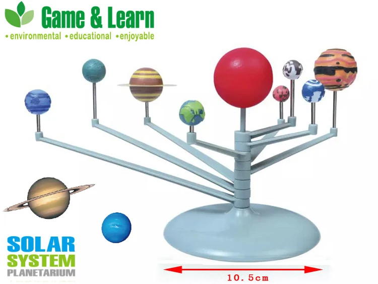 DIY 3D Simulation Solar system Nine planets Scale Model Teaching model Science Learning Eductional Toys The