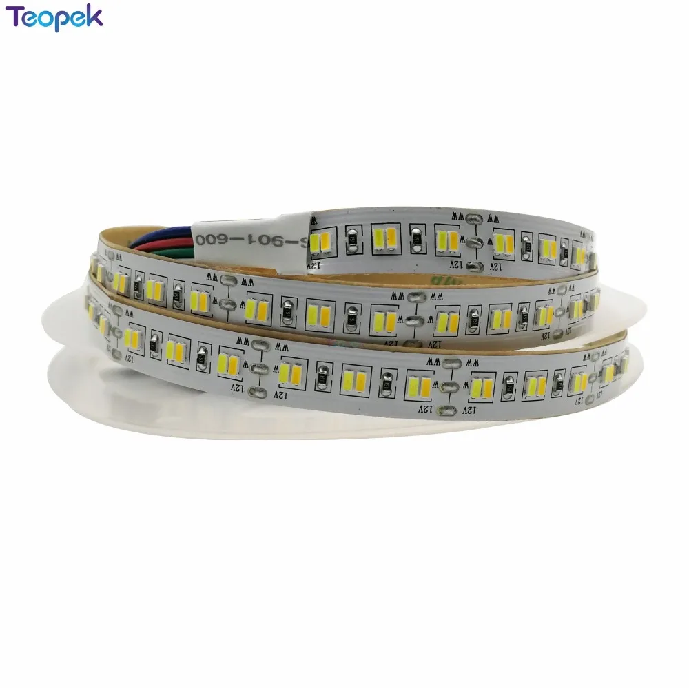 5 м 3014 SMD CCT светодиодные ленты 216 Светодиодный/м двойной цвет температура Регулируемая Гибкая лента лампа IP20 не водонепроницаемый