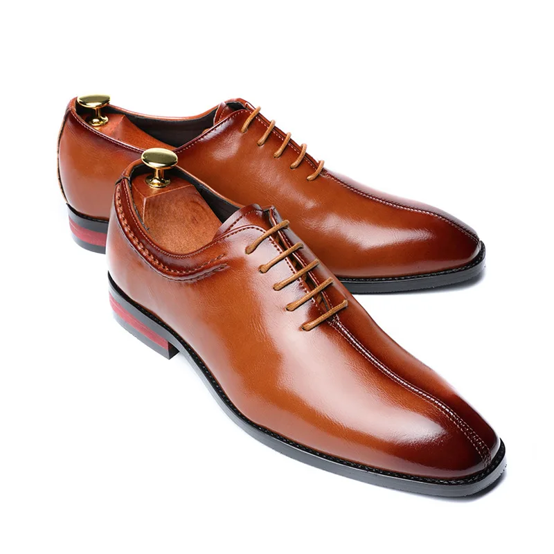 Merkmak/ г. Новая мужская официальная обувь модные оксфорды на шнуровке с острым носком Классическая износостойкая мужская деловая модельная обувь