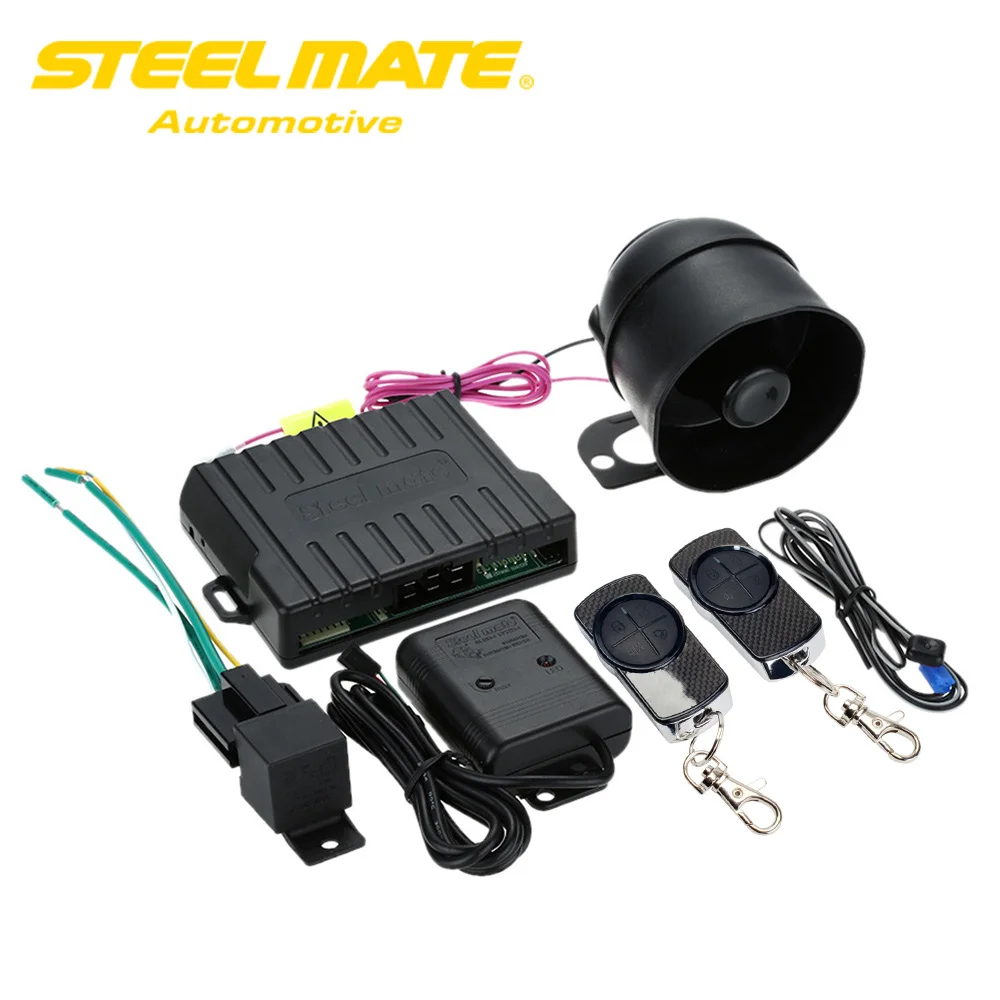 Steelmate 838N 1Way Автомобильная сигнализация, система управления центральным замком и автоматическим окном, защита от угона, пульт дистанционного управления багажником, код захвата