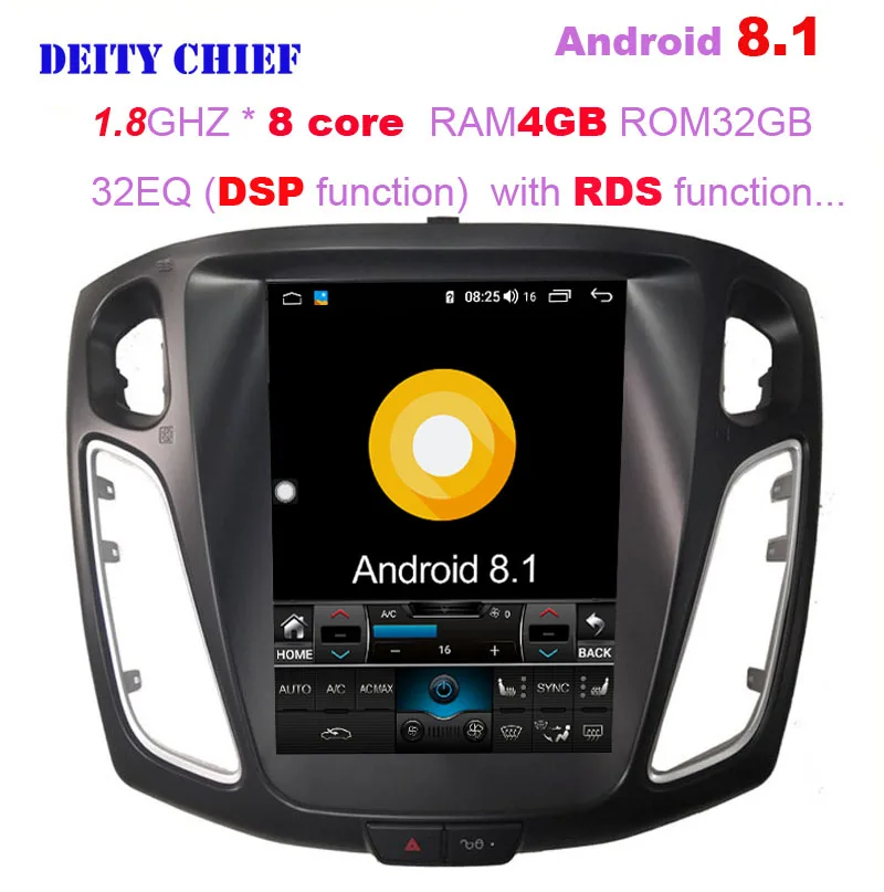 

free shipping: 8cores Android 8.1 Car player for Ford Focus 2012-2017 Quad Core GPS Navigation Vertical screen