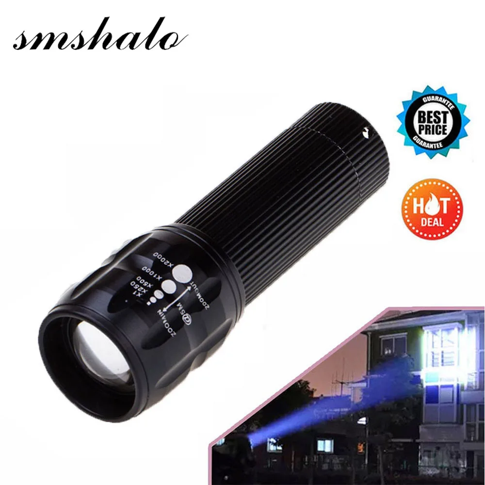 

Mini 3500LM Zoomable Waterproof led flashlight torch 3 Mode Super Bright Light Lamp Lampe de poche Aeronautical alloy material