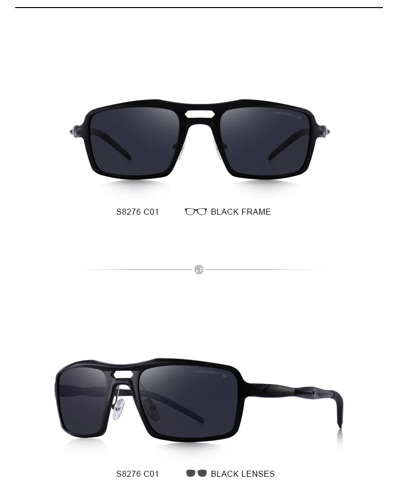 MERRYS дизайн, мужские классические солнцезащитные очки из алюминиевого сплава, HD поляризационные солнцезащитные очки для мужчин, для спорта на открытом воздухе, защита от уф400 лучей, S8276
