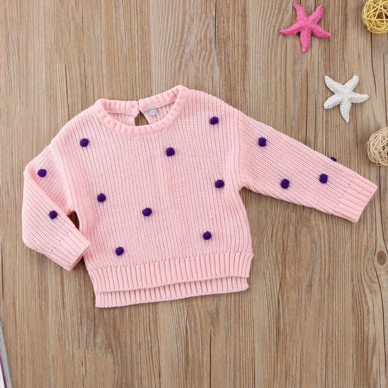Модный милый свитер для новорожденных девочек детская одежда от 0 до 24 месяцев