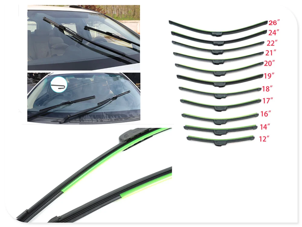 Auto parts windshield wiper U-shaped without bracket rubber for BMW M8 M550i M550d M4 M3 M240i M140i 530i 128i