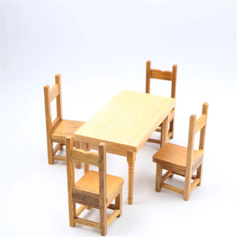 Doub K 1:12 dollhouse furniture toy miniature pretend play classic toys wooden chair table sets for girls children kids dolls Doub K 1:12 dollhouse furniture toy miniature pretend play classic toys wooden chair table sets for girls children kids dolls