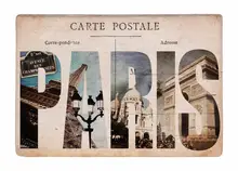 Floor Mat Retro Paris City Style Carte Postale Print Custom Non-slip Rugs Carpets alfombra For Indoor Outdoor living kids room